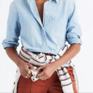 Chambray ex-boyfriend shirt in buckley wash